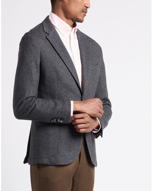 Barba Napoli Gray Dynamic Blazer Wool, Polyamide for men