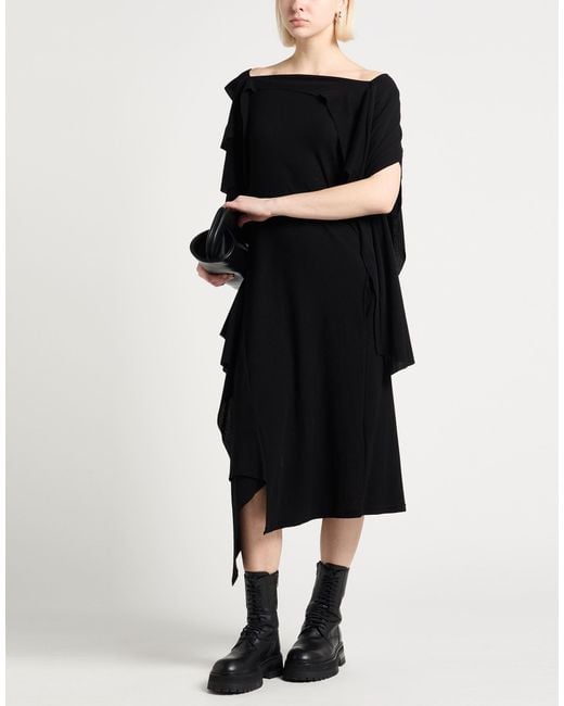 Yohji Yamamoto Black Midi Dresses