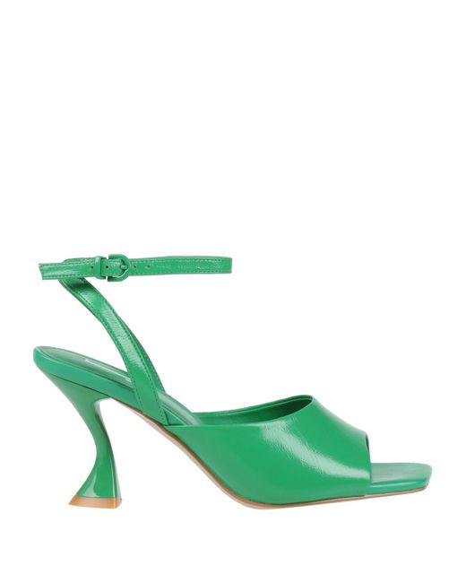 Jeannot Green Sandals Leather