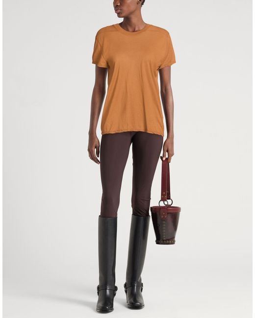 Rick Owens White Camel T-Shirt Cotton