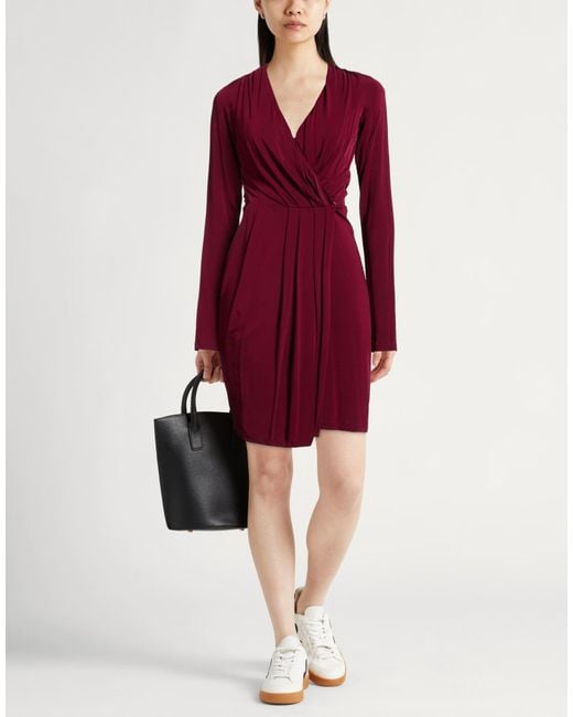 Elisabetta Franchi Red Mini Dress Viscose, Elastane