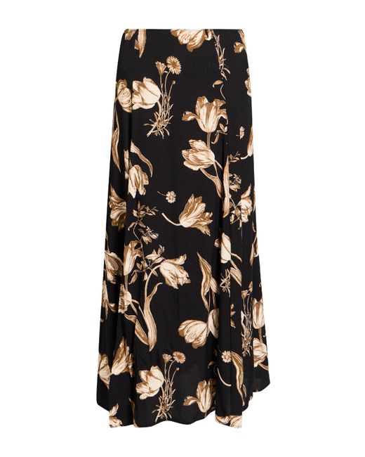 Reformation Black Midi Skirt