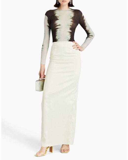 16Arlington White Maxi Skirt Polyester, Elastane