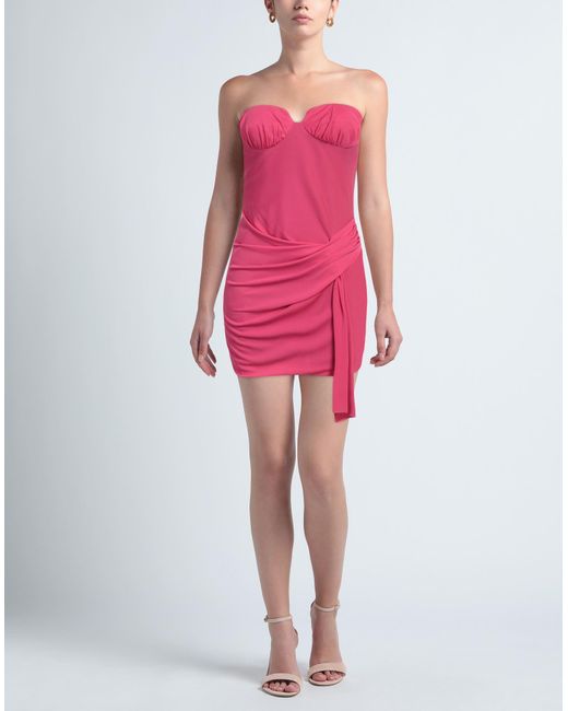 Cristinaeffe Pink Mini Dress Polyester, Elastane