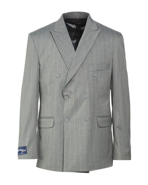 FAMILY FIRST Gray Blazer Polyester, Viscose, Wool for men