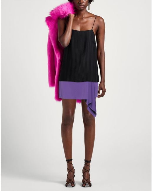 Dondup Purple Mini Skirt Polyester