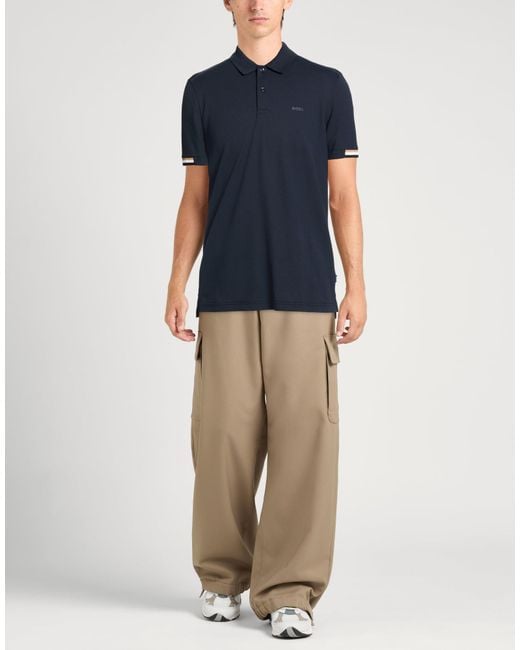 Boss Blue Midnight Polo Shirt Cotton for men