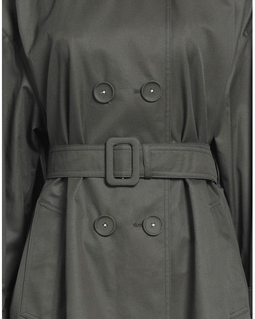 Herno Gray Overcoat & Trench Coat Cotton, Polyester