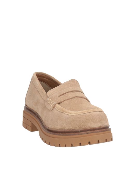 Emanuélle Vee Natural Sand Loafers Leather