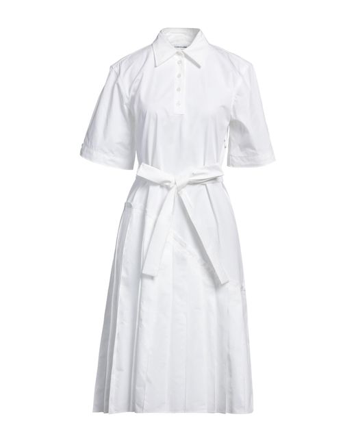 Thom Browne White Midi Dress