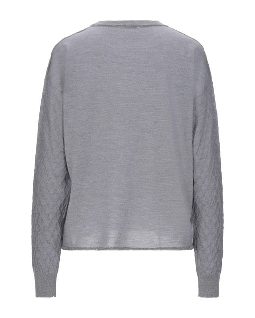 Ballantyne Gray Sweater Wool, Viscose, Metallic Polyester
