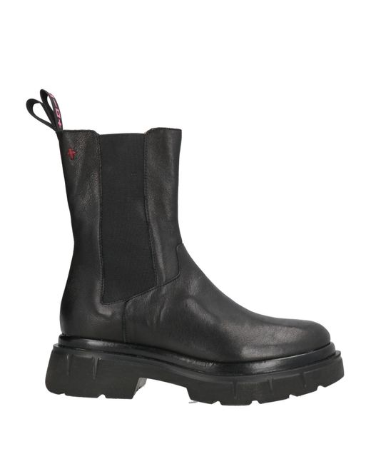 GIO+ Black Ankle Boots Leather
