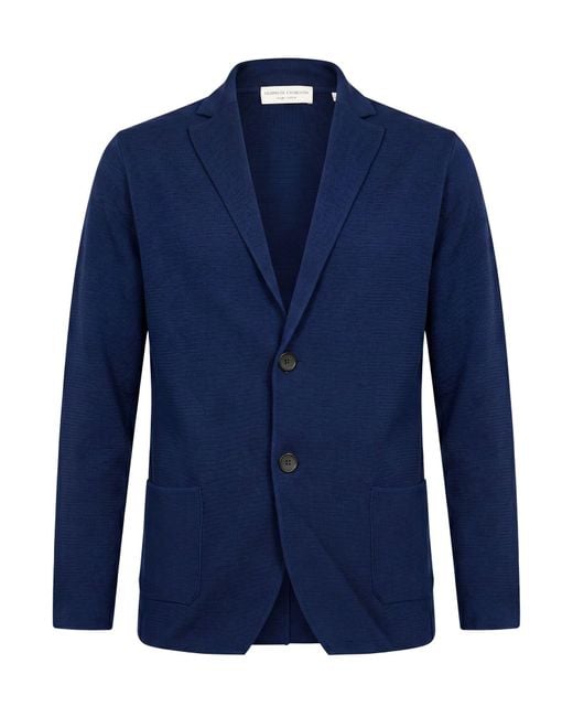 FILIPPO DE LAURENTIIS Blue Blazers for men