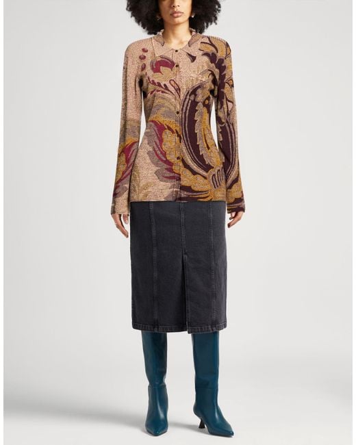 Etro Brown Cardigan Wool