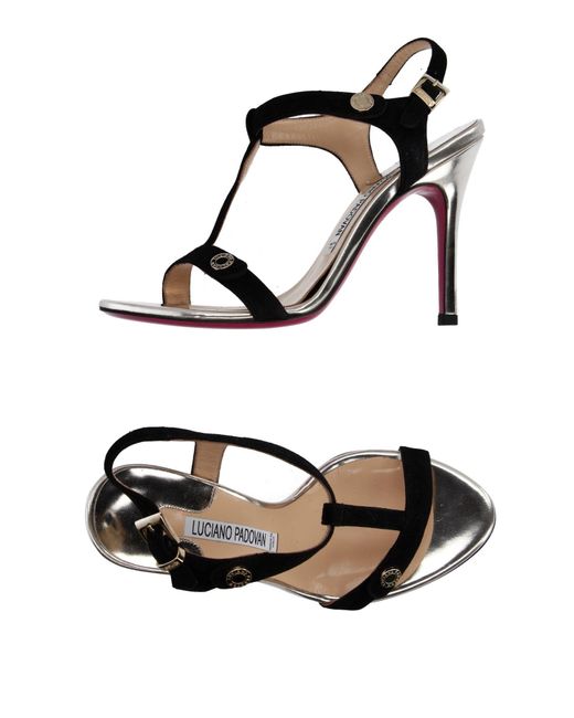Luciano Padovan Black Sandals Soft Leather