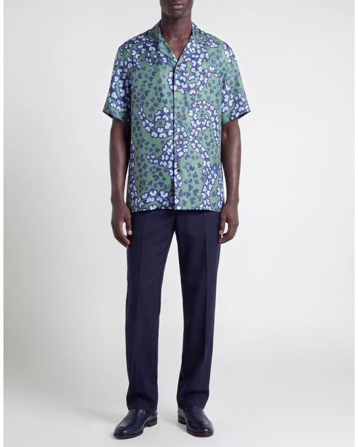 Lanvin Blue Shirt Silk for men