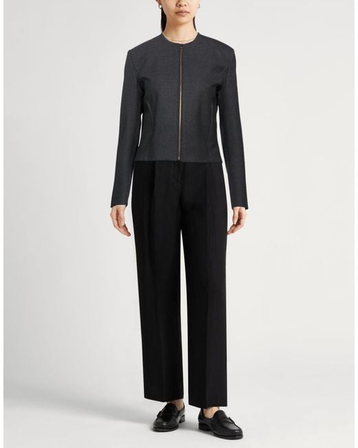 Agnona Black Jacket Wool, Elastane, Metal