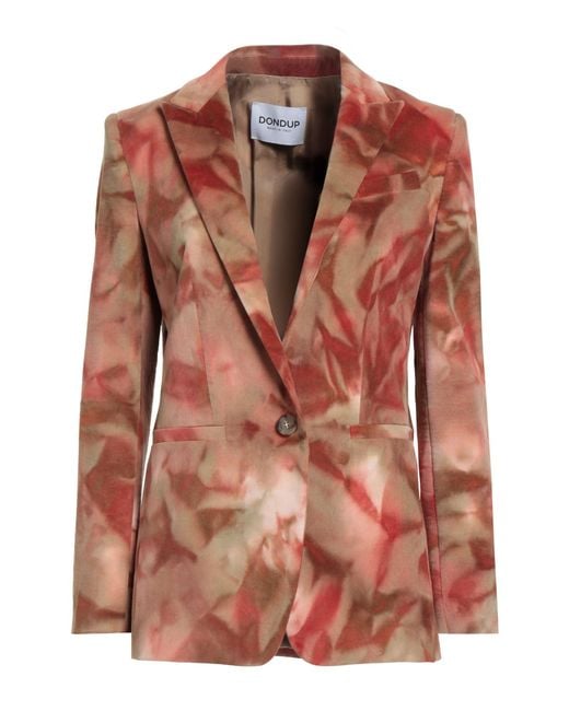 Dondup Brown Blazer Cotton, Elastane