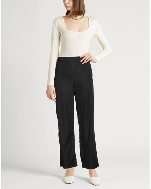 Liu Jo Black Pants Viscose, Polyester