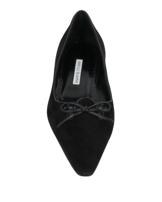 Manolo Blahnik Black Ballet Flats