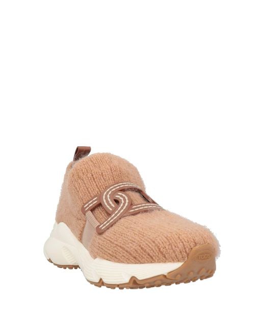 Tod's Pink Sneakers Textile Fibers, Leather