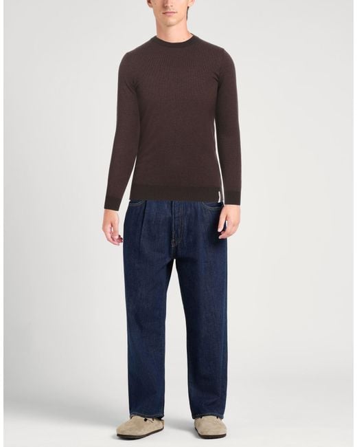 Brooksfield Brown Sweater Wool, Cotton, Polyamide for men