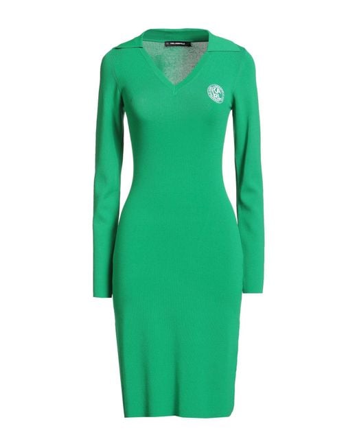 Karl Lagerfeld Green Midi Dress