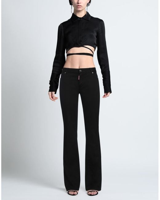 DSquared² Black Jeans Cotton, Elastomultiester, Elastane
