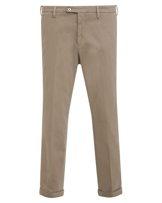 Michael Coal Gray Pants Cotton, Elastane for men