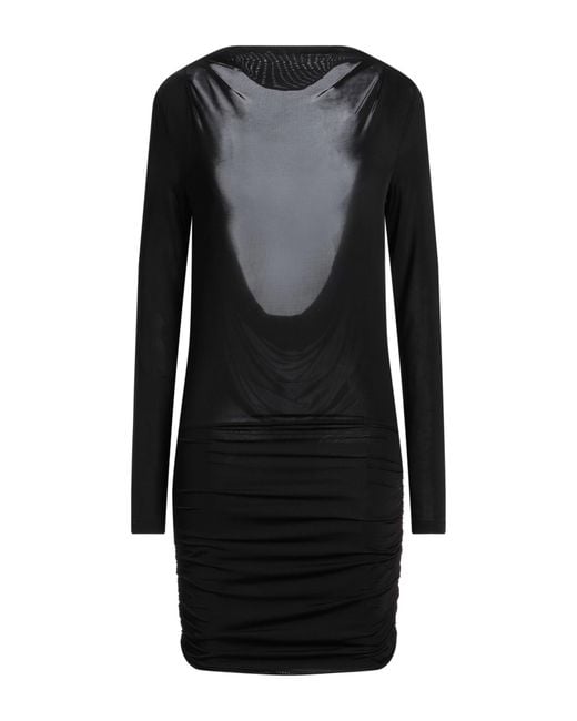 Versace Jeans Couture Black Crewneck Jersey Mini Dress