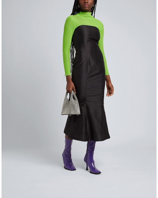 8 by YOOX Black Midi Dress
