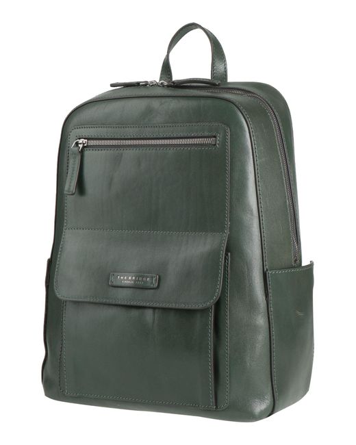 The Bridge Green Dark Backpack Leather for men