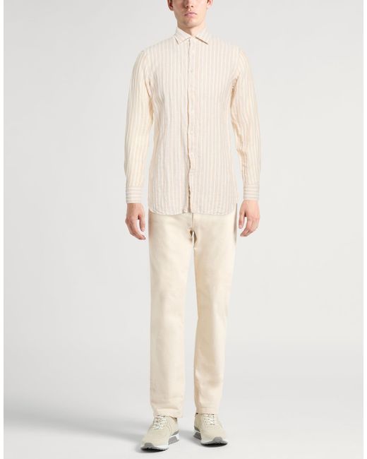 Lardini White Shirt Linen for men