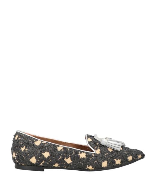 Divine Follie Gray Loafers Textile Fibers, Leather