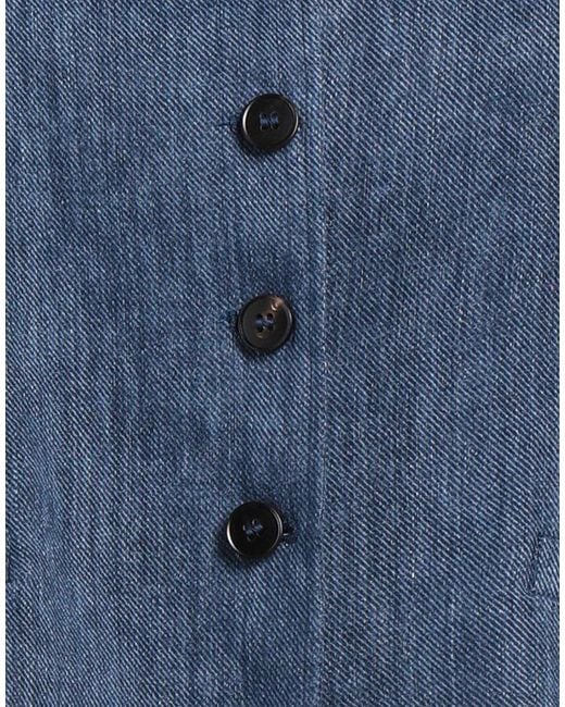 Antonelli Blue Tailored Vest Cupro, Elastane