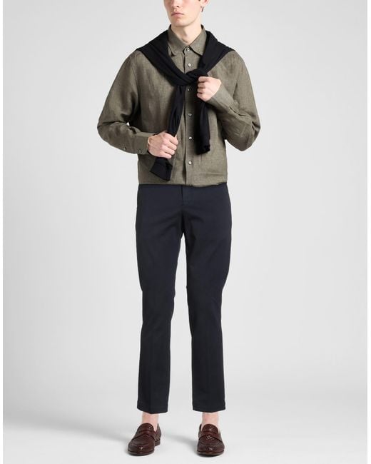 PT Torino Blue Pants Cotton, Cashmere, Elastane for men