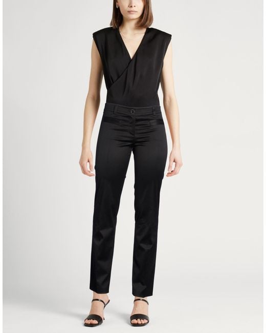Anna Molinari Black Pants Cotton, Elastane
