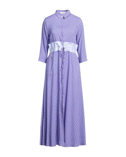 IU RITA MENNOIA Purple Maxi Dress Viscose