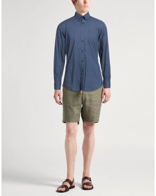 Paul & Shark Blue Midnight Shirt Cotton, Elastane for men