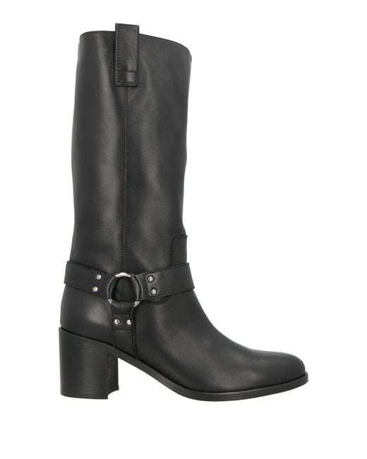Via Roma 15 Black Boot Leather