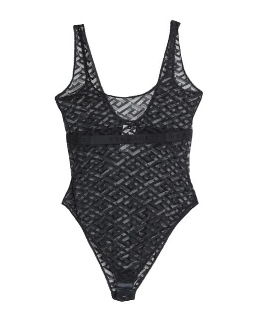 Versace Black Lingerie Bodysuit
