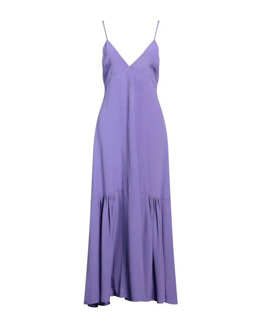 Suoli Purple Maxi Dress Acetate, Silk