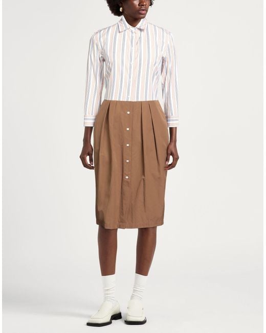 Sara Roka White Midi Dress Cotton