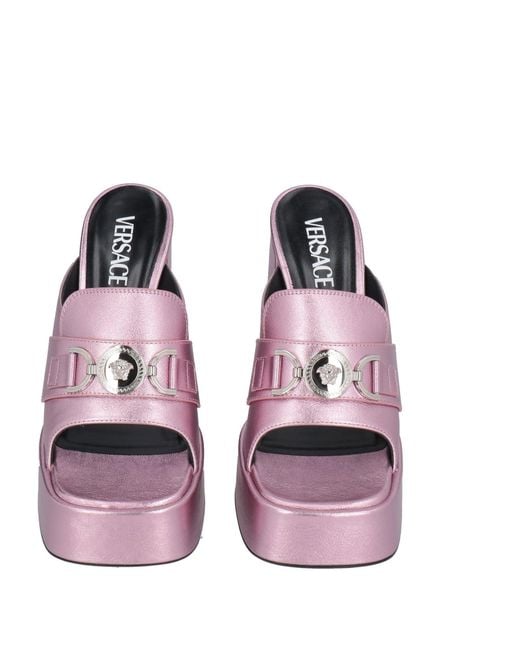 Versace Pink Sandals Calfskin