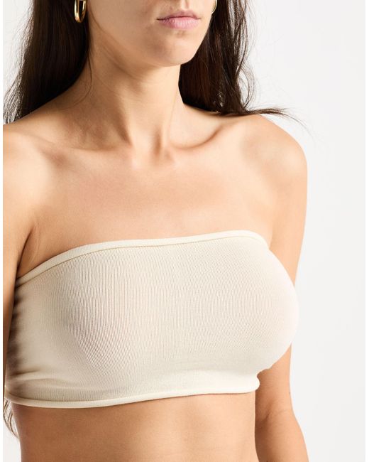 Isabel Benenato Natural Ivory Top Viscose, Polyester