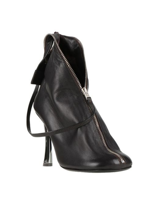Acne Black Ankle Boots Leather