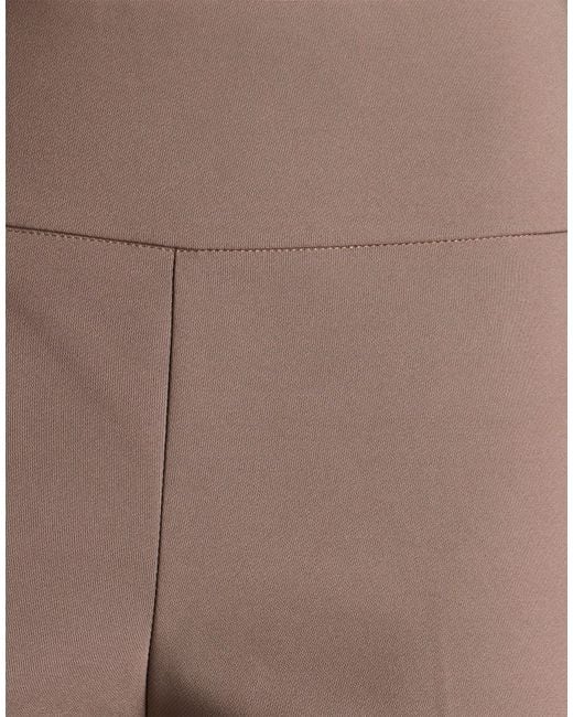 Sandro Ferrone Brown Pants Polyester, Elastane