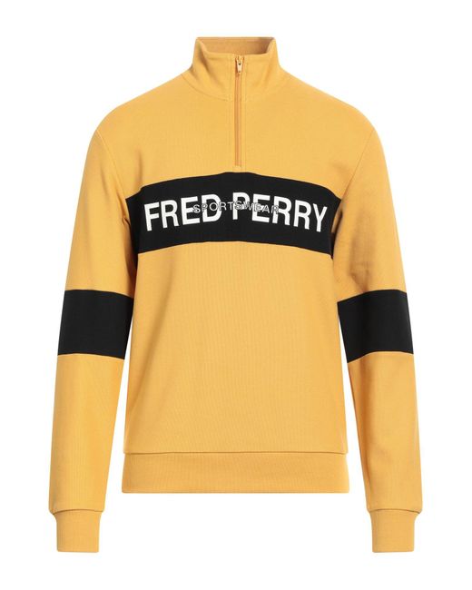 Felpa di Fred Perry in Yellow da Uomo