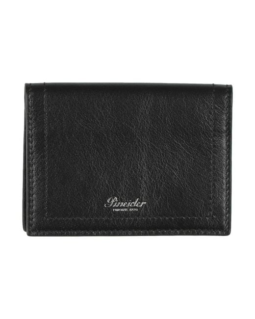 Pineider Black Cardholder Leather for men