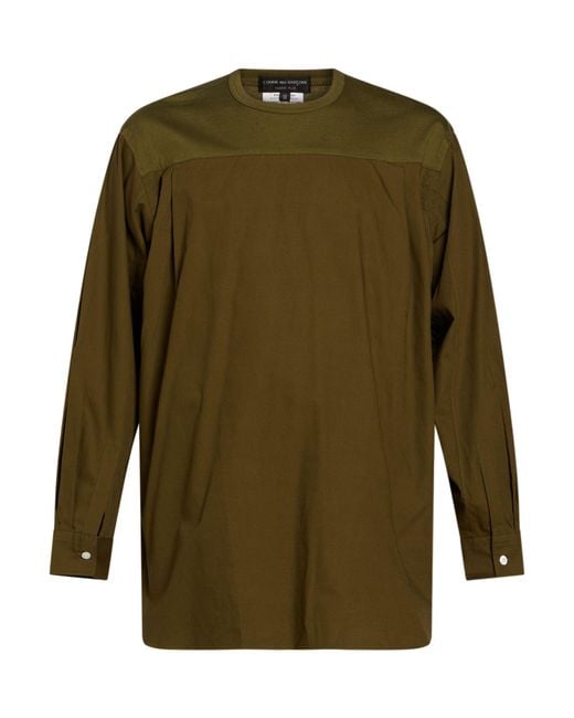 Comme des Garçons Green Khaki T-Shirt Cotton for men